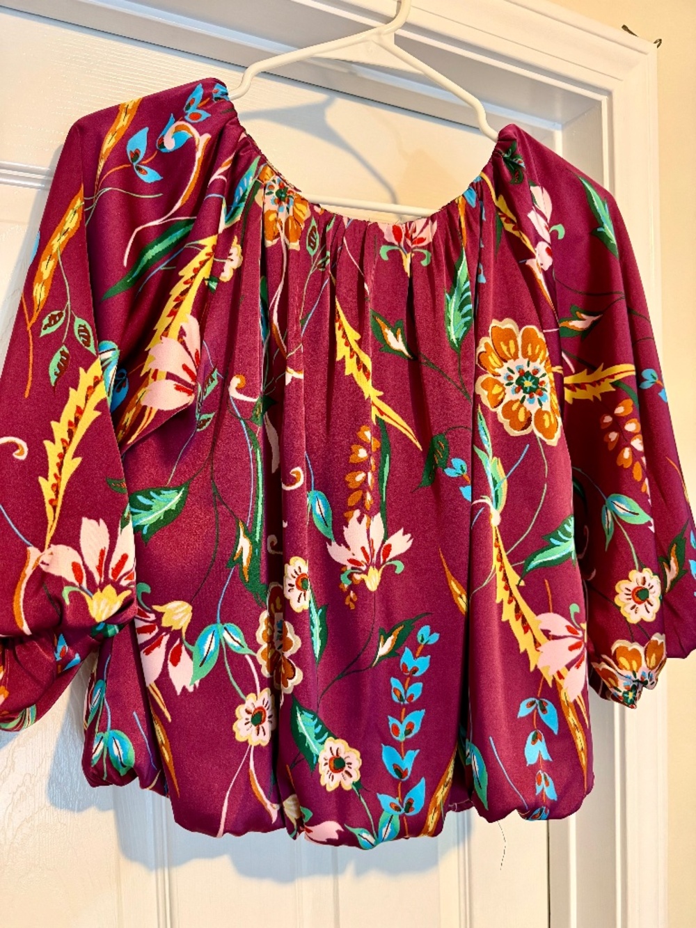 Floral bubble blouse